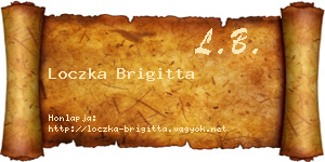 Loczka Brigitta névjegykártya